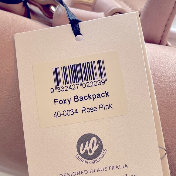 URBAN ORIGINALS Vegan Leather Foxy Rose Pink Backpack - New With Tags main image 5